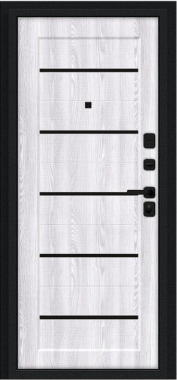 Товар Дверь Браво Борн/SBlack Букле черное/Riviera Ice DIS007404