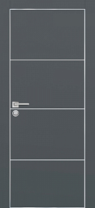 Товар Межкомнатная дверь PX-2  AL кромка с 4-х ст. Графит матовый