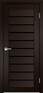 Товар Межкомнатная дверь Легенда X-2 тон Венге Остекление Лакобель черное