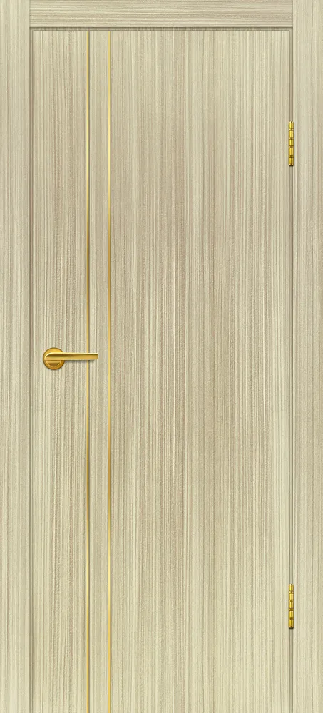 Межкомнатная дверь P-20 AL золотой молдинг Эвкалипт австралийский