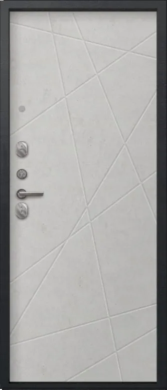 Товар Дверь A-03 черный сатин - бетон светлый DIS007330