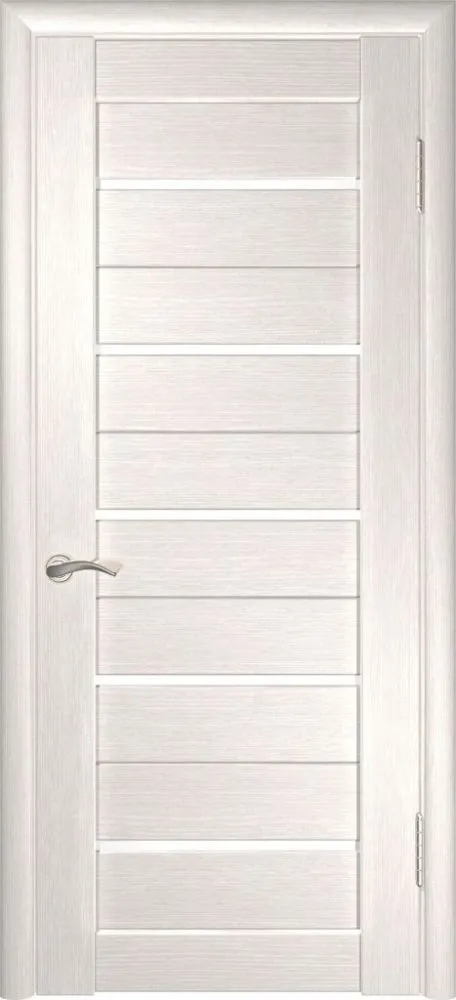 Межкомнатная дверь ЛУ-22 (Беленый дуб, стекло лакобель белое, 900x2000)